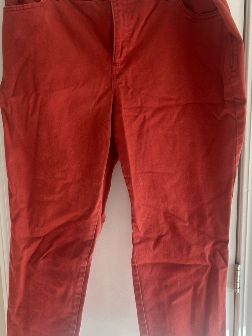 Women’s Burnt Orange Cotton Stretch Pants